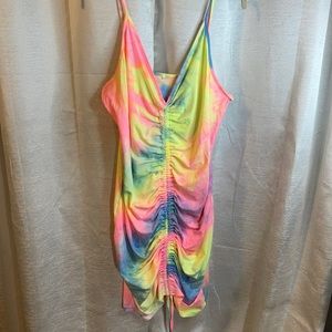 Tie Dye Ruched Dress